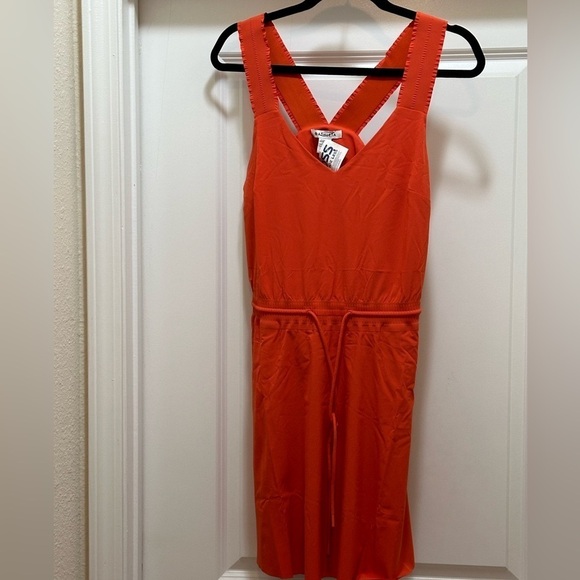 Athleta Women’s Orange/Red Savannah Strap Mini Dress NWOT Size Small - Picture 5 of 12